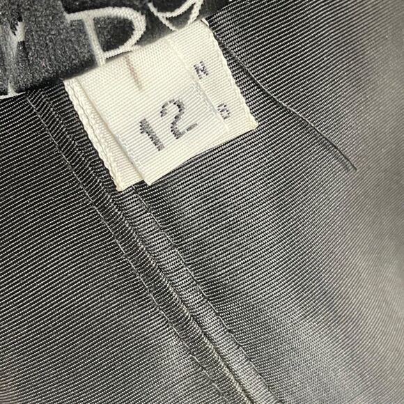 Vintage Black strapless dress, sz 12. Gold accents sweetheart retro prom formal - Picture 13 of 16